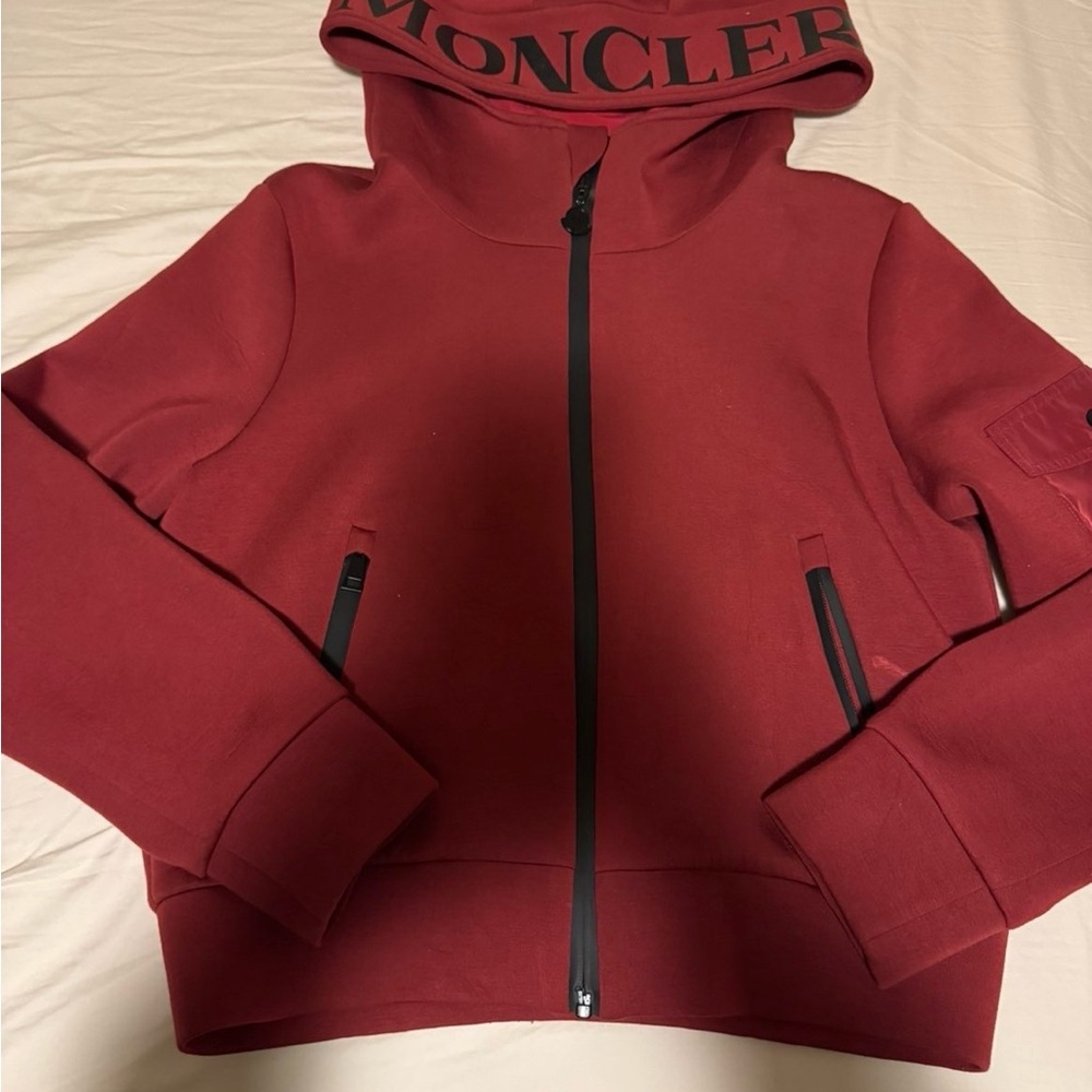 Moncler Burgundy Hooded Jacket